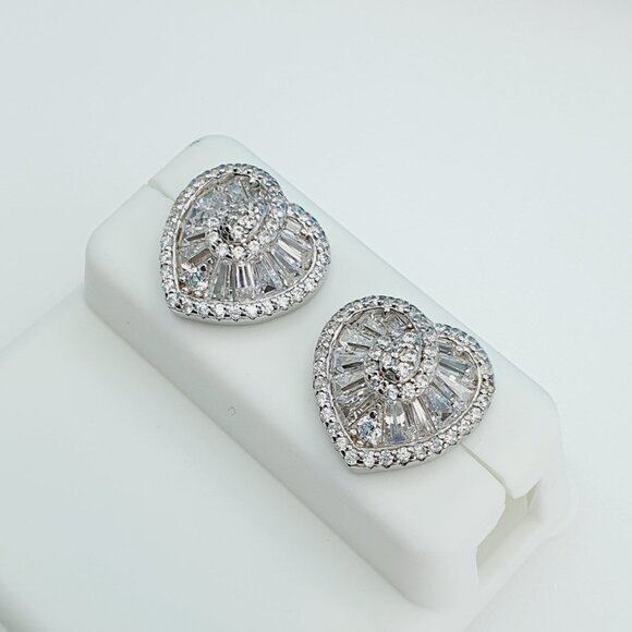 "925 Sterling Silver Cubic Zirconia Earrings, UU1P6A6072 - Picture 7 of 8